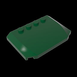 GDS-1302 - Slope Curved 4 x 6 x 2/3 Triple Curved with 4 Studs