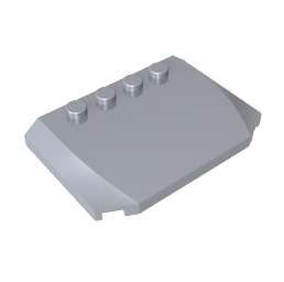 GDS-1302 - Slope Curved 4 x 6 x 2/3 Triple Curved with 4 Studs