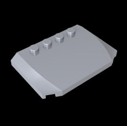 GDS-1302 - Slope Curved 4 x 6 x 2/3 Triple Curved with 4 Studs