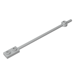 GDS-1327 - Bar 1 x 12 with 1 x 2 Plate End with Hollow Studs and 1 x 1 Round Plate End