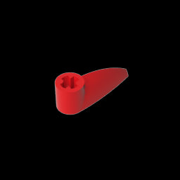 GDS-1360 - Technic Tooth 1 x 3 with Axle Hole [Rounded Underside]
