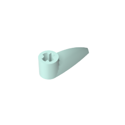 GDS-1360 - Technic Tooth 1 x 3 with Axle Hole [Rounded Underside]