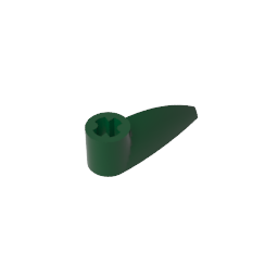 GDS-1360 - Technic Tooth 1 x 3 with Axle Hole [Rounded Underside]