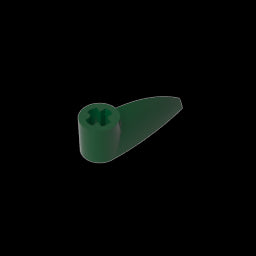 GDS-1360 - Technic Tooth 1 x 3 with Axle Hole [Rounded Underside]
