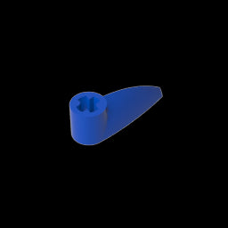 GDS-1360 - Technic Tooth 1 x 3 with Axle Hole [Rounded Underside]