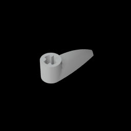 GDS-1360 - Technic Tooth 1 x 3 with Axle Hole [Rounded Underside]