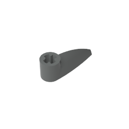 GDS-1360 - Technic Tooth 1 x 3 with Axle Hole [Rounded Underside]