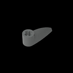 GDS-1360 - Technic Tooth 1 x 3 with Axle Hole [Rounded Underside]