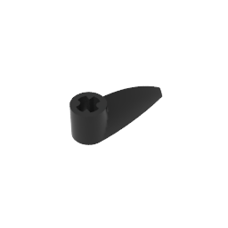 GDS-1360 - Technic Tooth 1 x 3 with Axle Hole [Rounded Underside]