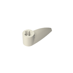GDS-1360 - Technic Tooth 1 x 3 with Axle Hole [Rounded Underside]