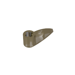 GDS-1360 - Technic Tooth 1 x 3 with Axle Hole [Rounded Underside]
