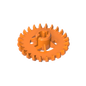 GDS-1378 - Technic Gear 24 Tooth Crown with Reinforcements [New Style]
