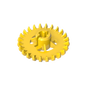 GDS-1378 - Technic Gear 24 Tooth Crown with Reinforcements [New Style]