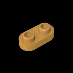 GDS-1403 - Plate Special 1 x 2 Rounded with 2 Open Studs