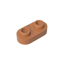 GDS-1403 - Plate Special 1 x 2 Rounded with 2 Open Studs