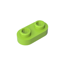 GDS-1403 - Plate Special 1 x 2 Rounded with 2 Open Studs