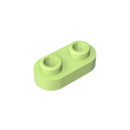 GDS-1403 - Plate Special 1 x 2 Rounded with 2 Open Studs
