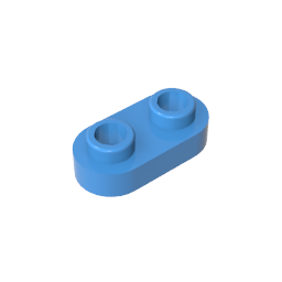 GDS-1403 - Plate Special 1 x 2 Rounded with 2 Open Studs