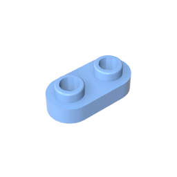 GDS-1403 - Plate Special 1 x 2 Rounded with 2 Open Studs