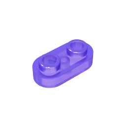 GDS-1403 - Plate Special 1 x 2 Rounded with 2 Open Studs