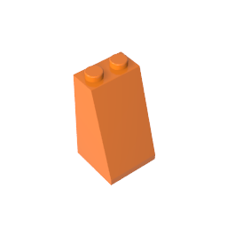 GDS-1404 - Slope 75 Degrees 2 x 2 x 3 [Hollow Studs]