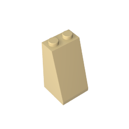 GDS-1404 - Slope 75 Degrees 2 x 2 x 3 [Hollow Studs]