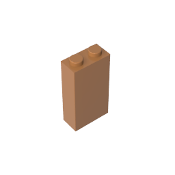 GDS-1405 - Brick 1 x 2 x 3 with Bottom Stud Holder