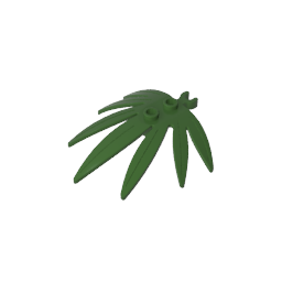 GDS-1443 - Plant, Leaves 6 x 5 Swordleaf with Clip  (thick open O clip)