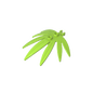 GDS-1443 - Plant, Leaves 6 x 5 Swordleaf with Clip  (thick open O clip)
