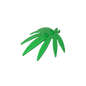 GDS-1443 - Plant, Leaves 6 x 5 Swordleaf with Clip  (thick open O clip)