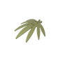 GDS-1443 - Plant, Leaves 6 x 5 Swordleaf with Clip  (thick open O clip)