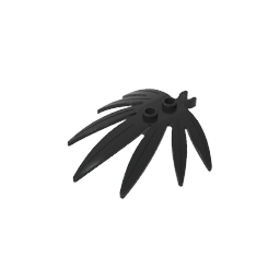 GDS-1443 - Plant, Leaves 6 x 5 Swordleaf with Clip  (thick open O clip)