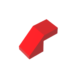 GDS-1484 - Slope 45 Degrees 2 x 1 with 2/3 Inverted Cutout and no stud