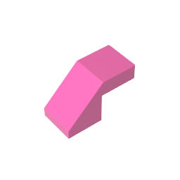 GDS-1484 - Slope 45 Degrees 2 x 1 with 2/3 Inverted Cutout and no stud