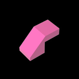 GDS-1484 - Slope 45 Degrees 2 x 1 with 2/3 Inverted Cutout and no stud