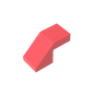 GDS-1484 - Slope 45 Degrees 2 x 1 with 2/3 Inverted Cutout and no stud