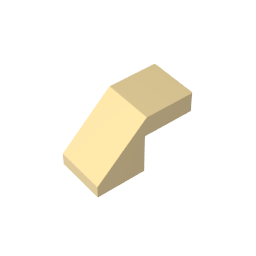 GDS-1484 - Slope 45 Degrees 2 x 1 with 2/3 Inverted Cutout and no stud