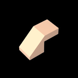 GDS-1484 - Slope 45 Degrees 2 x 1 with 2/3 Inverted Cutout and no stud