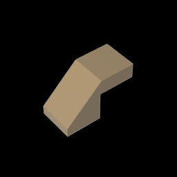 GDS-1484 - Slope 45 Degrees 2 x 1 with 2/3 Inverted Cutout and no stud