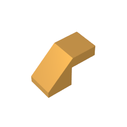 GDS-1484 - Slope 45 Degrees 2 x 1 with 2/3 Inverted Cutout and no stud