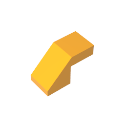 GDS-1484 - Slope 45 Degrees 2 x 1 with 2/3 Inverted Cutout and no stud