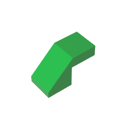 GDS-1484 - Slope 45 Degrees 2 x 1 with 2/3 Inverted Cutout and no stud