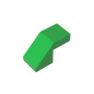 GDS-1484 - Slope 45 Degrees 2 x 1 with 2/3 Inverted Cutout and no stud