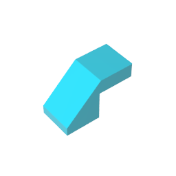 GDS-1484 - Slope 45 Degrees 2 x 1 with 2/3 Inverted Cutout and no stud