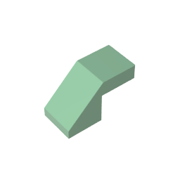 GDS-1484 - Slope 45 Degrees 2 x 1 with 2/3 Inverted Cutout and no stud