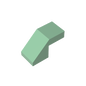 GDS-1484 - Slope 45 Degrees 2 x 1 with 2/3 Inverted Cutout and no stud
