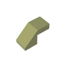 GDS-1484 - Slope 45 Degrees 2 x 1 with 2/3 Inverted Cutout and no stud