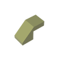 GDS-1484 - Slope 45 Degrees 2 x 1 with 2/3 Inverted Cutout and no stud