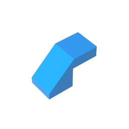 GDS-1484 - Slope 45 Degrees 2 x 1 with 2/3 Inverted Cutout and no stud