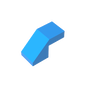 GDS-1484 - Slope 45 Degrees 2 x 1 with 2/3 Inverted Cutout and no stud